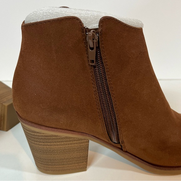 Mia Womens Brown Zipper Block Heeled Bootie Boots Size US 7.5 WMNS - Picture 11 of 16